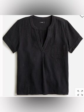 J. Crew V-Neck Double-Gauze Popover❤️
